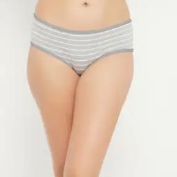 Women Striped Briefs with Elasticated Waist-image-82