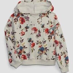 Girls Floral Print Relaxed Fit Hoodie-image-68