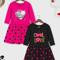 Pack of 2 Girls A-Line Dresses-image-47