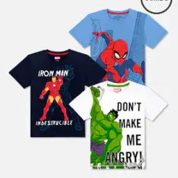 Pack of 3 Printed Crew-Neck T-shirts-image-63