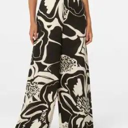 Women Relaxed Fit Printed Trousers with Elasticated Waist-image-5