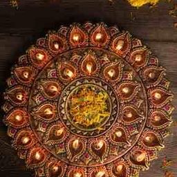 Terracotta 31 Diya Plate-image-52