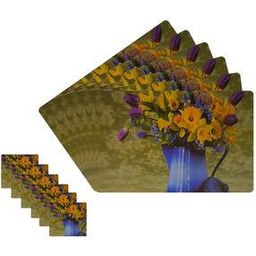 Waterproof 6 Piece Placemats with 6 Piece Coasters Set-image-91