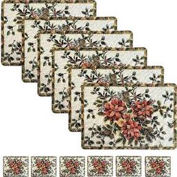Waterproof 6 Piece Placemats with 6 Piece Coasters Set-image-69