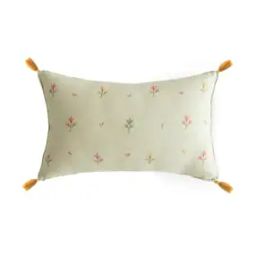 Floral Print Square Cushion Cover 8" x 14"-image-30