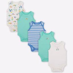 Pack of 5 Sleeveless Bodysuits-image-2