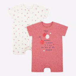 Pack of 2 Printed Rompers-image-53