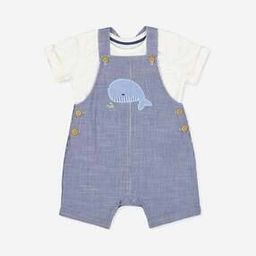 Striped Dungarees with T-shirt-image-98