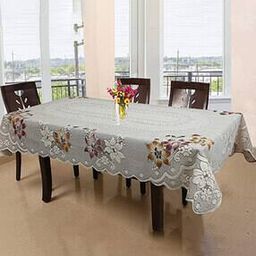 Floral Pattern 6-Seater Net Cotton Table Cover-42