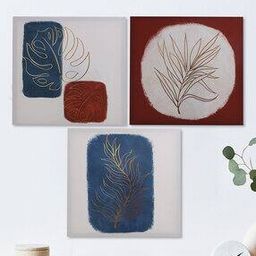 Set of 3 Leaves Print Picture Frames-50