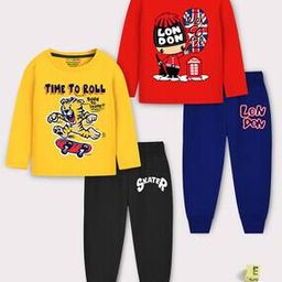 Pack of 2 Graphic Print Sets with Full Sleeves-picture-4