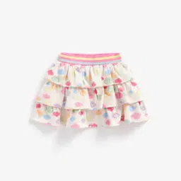 Cloud Print Tiered A-line Skirt-image-43