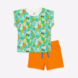 Printed T-Shirt & shorts Set-image-1