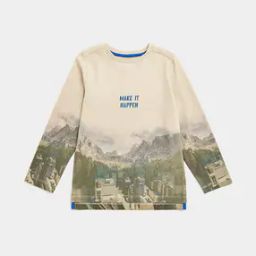 Graphic Print Slim Fit Crew-Neck T-shirt-44