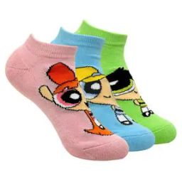 Pack of 3 Power Puff Print Ankle-Length Socks-image-21