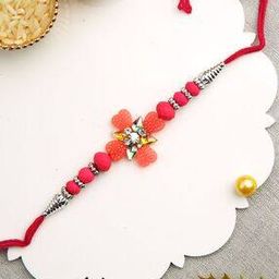 Men Stone-Studded Beaded Tie-Up Rakhi-image-77