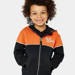 Colorblock Hooded Sweatshirt with Insert Pockets-image-46
