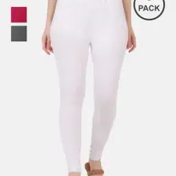 Pack of 3 Women Leggings with Elasticated Waistband-image-22