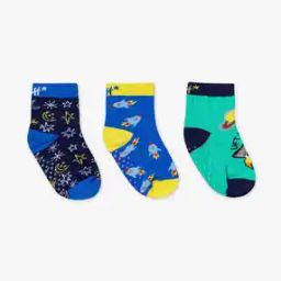 Boys Pack of 3 Printed Socks-picture-33