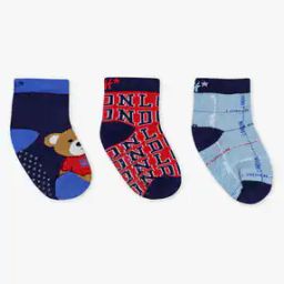 Boys Pack of 3 Printed Socks-2