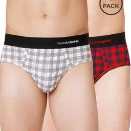 underjeans Pack of 2 Checks Print Briefs-picture-4