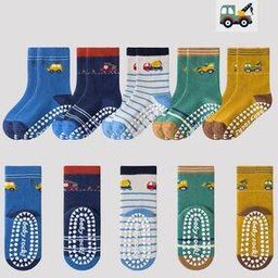 Boys Pack of 5 Printed Ankle-Length Socks-image-0