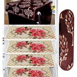 Set of 6 Printed Refrigerator Cover with Mats & Handle-image-6