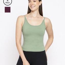 WomenPack of 2 Cut and Sew Seam Camisole-image-19