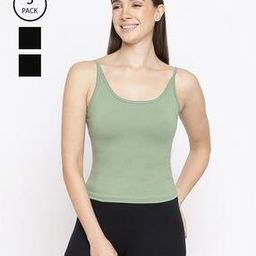WomenPack of 3 Cut and Sew Seam Camisole-image-96