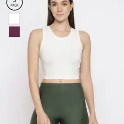 WomenPack of 3 Cut and Sew Seam Camisole-image-87