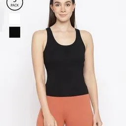 la intimo WomenPack of 3 Cut and Sew Seam Camisole-picture-2