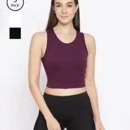 WomenPack of 3 Cut and Sew Seam Camisole-image-81
