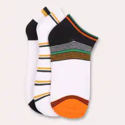 Pack of 3 Men Striped Ankle-Length Everyday Socks-image-25