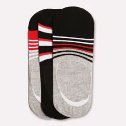 Pack of 3 Striped No Show Socks-image-73