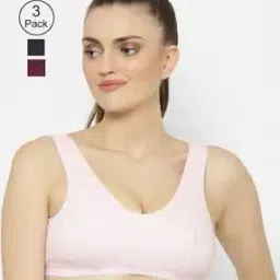 Pack of 3 Full Coverage Non-Padded Sports Bras-image-1