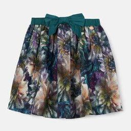 Girls Floral Print Flared Skirt-picture-14