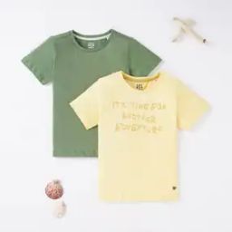Pack of 2 Printed Sustainable Round-Neck T-Shirts-image-80