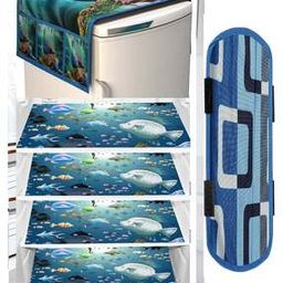 Printed Fridge Cover & Fridge Mat Set-picture-25