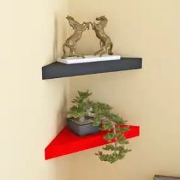 Set of 2 Corner Wall Shelves-5