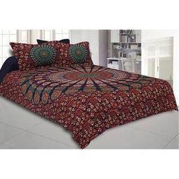 180 TC Floral Print Bedsheet with Pillow Covers-image-82