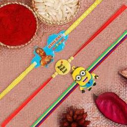 Set of 3 Men Blasting Bhabhubali Minions Tie Up Rakhis-image-11