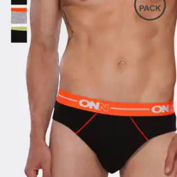 Pack of 4 Briefs with Elasticated Waistband-image-41