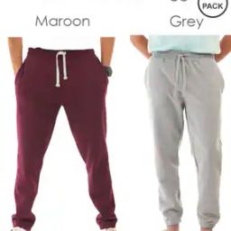 Men Pack of 2 Mid-Rise Joggers with Elasticated Drawstring Waist-image-45