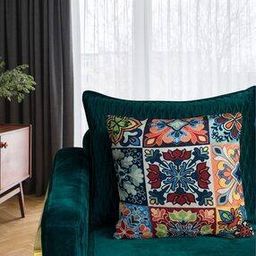 Floral Print Cushion Cover 16" x 16"-image-43