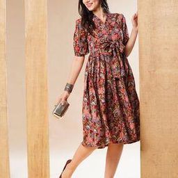 globus Women Floral Print Fit & Flare Dress-picture-34