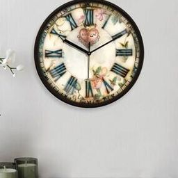 Floral Print Round Wall Clock-picture-21