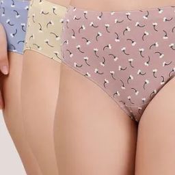 Pack of 3 Women Floral Print Briefs-image-95