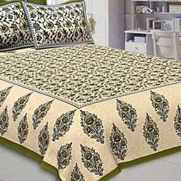 150 TC Printed Double Bedsheet with Pillow Covers-image-101