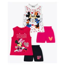 Girls Cartoon Printed Shorts with Top Set-image-47