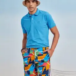 Men Abstract Print Regular Fit Shorts-image-64